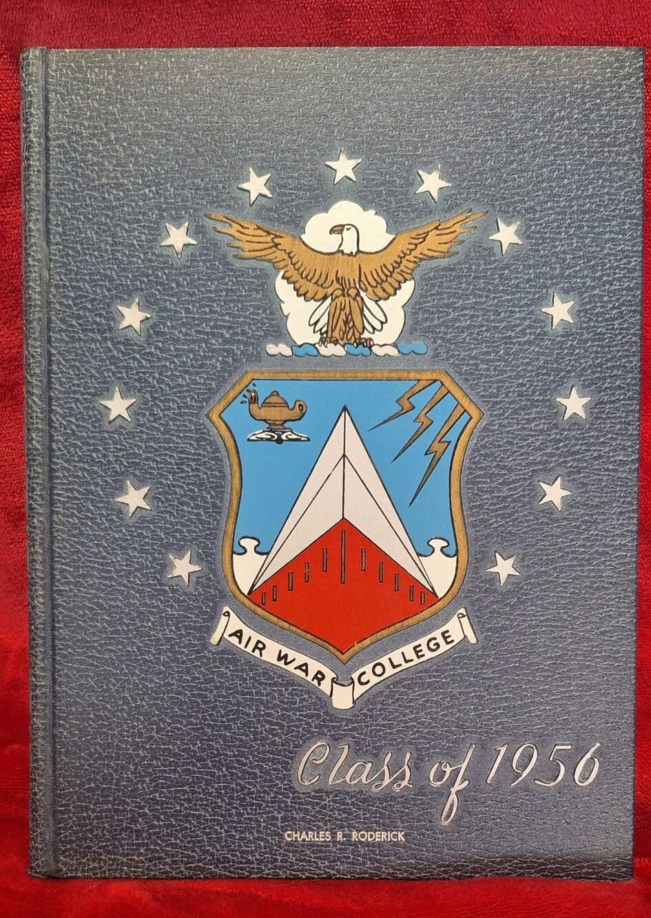 1956 USAF Air war college yearbook usaf major general C.R. Roderick near mint